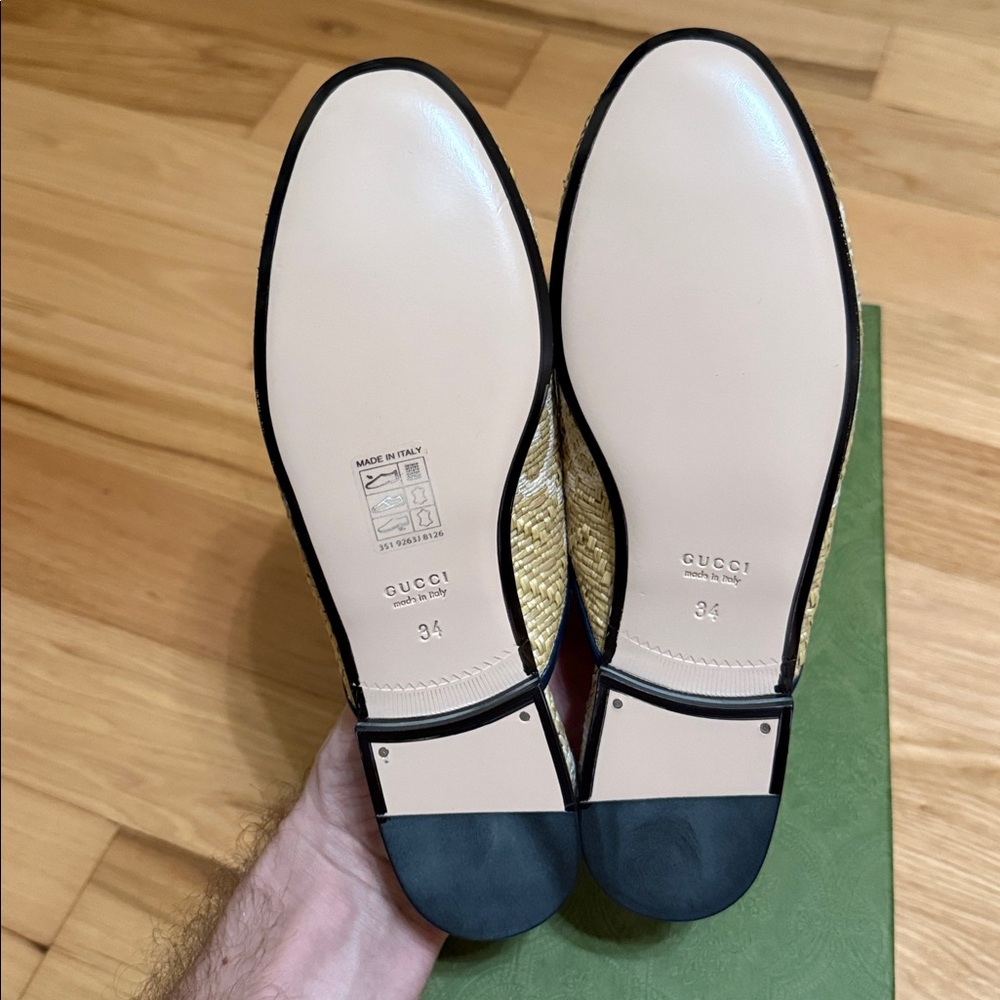 NEW Gucci raffia woven Princetown mules - Picture 8 of 8